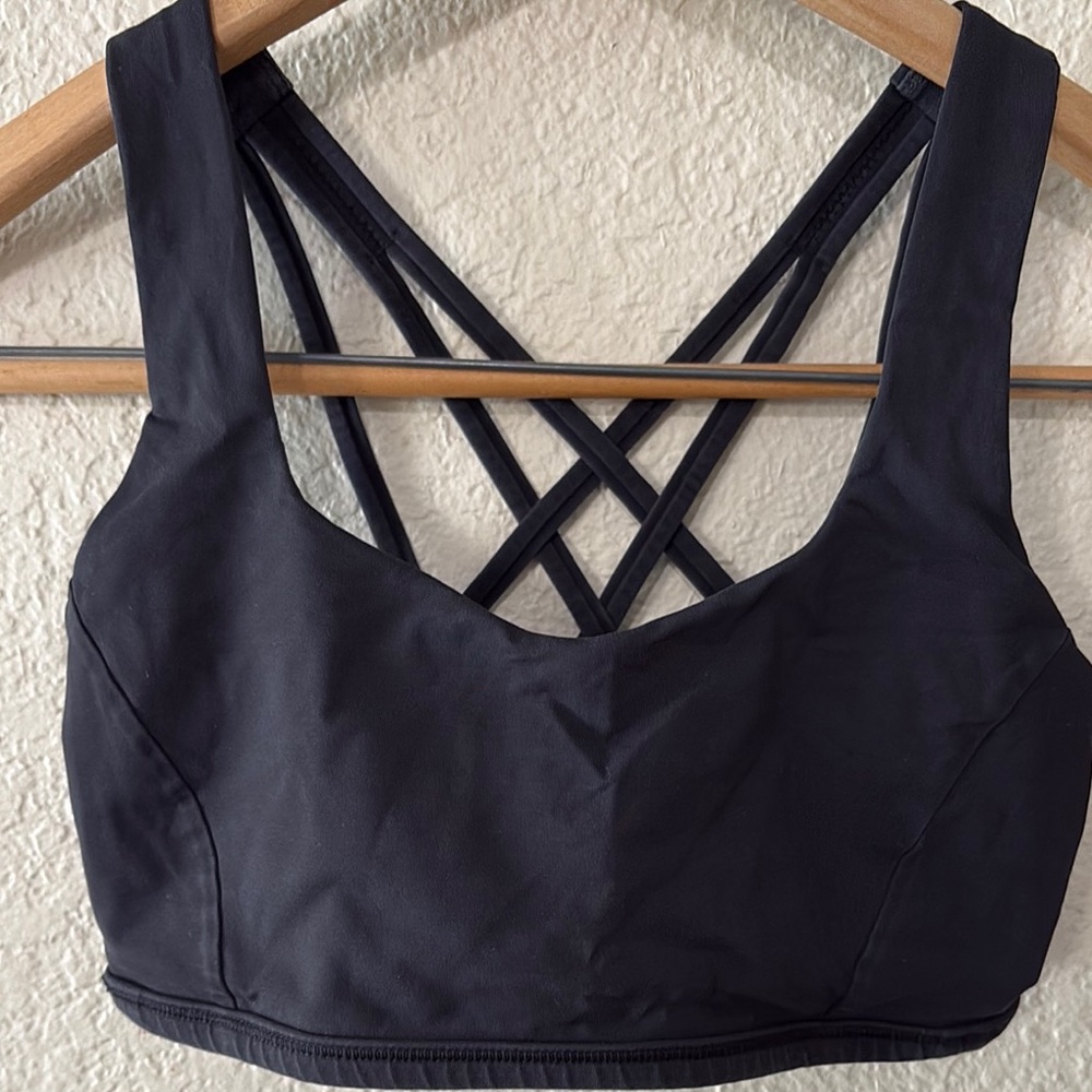 Lululemon Black Strappy Sports Bra Intimates